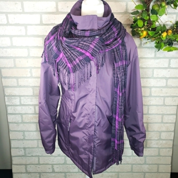 EDDIE BAUER Weatheredge Jacket & Scarf Purple Size M - Picture 3 of 16